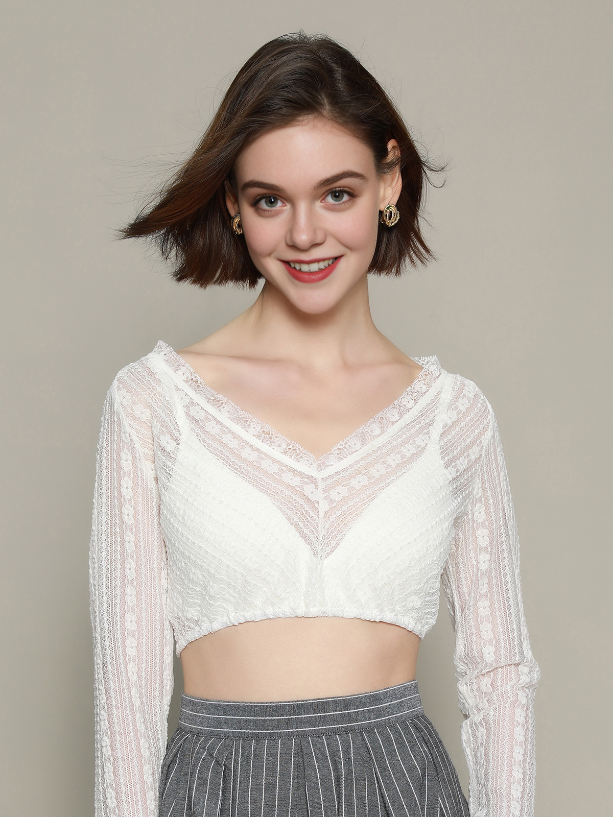 Dirndlbluse in Weiß