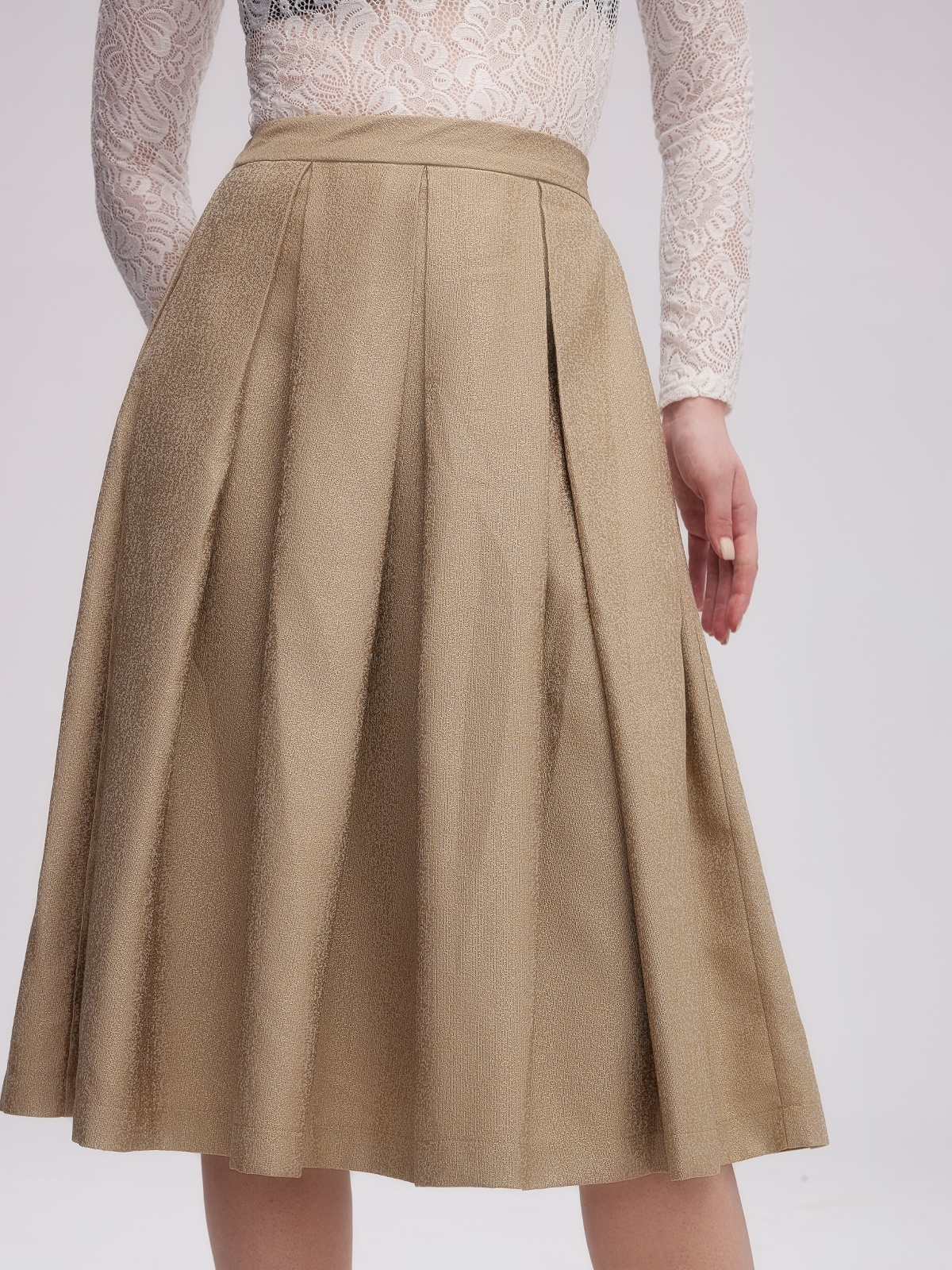 Elegante Langarm Dirndl Bluse in Grün