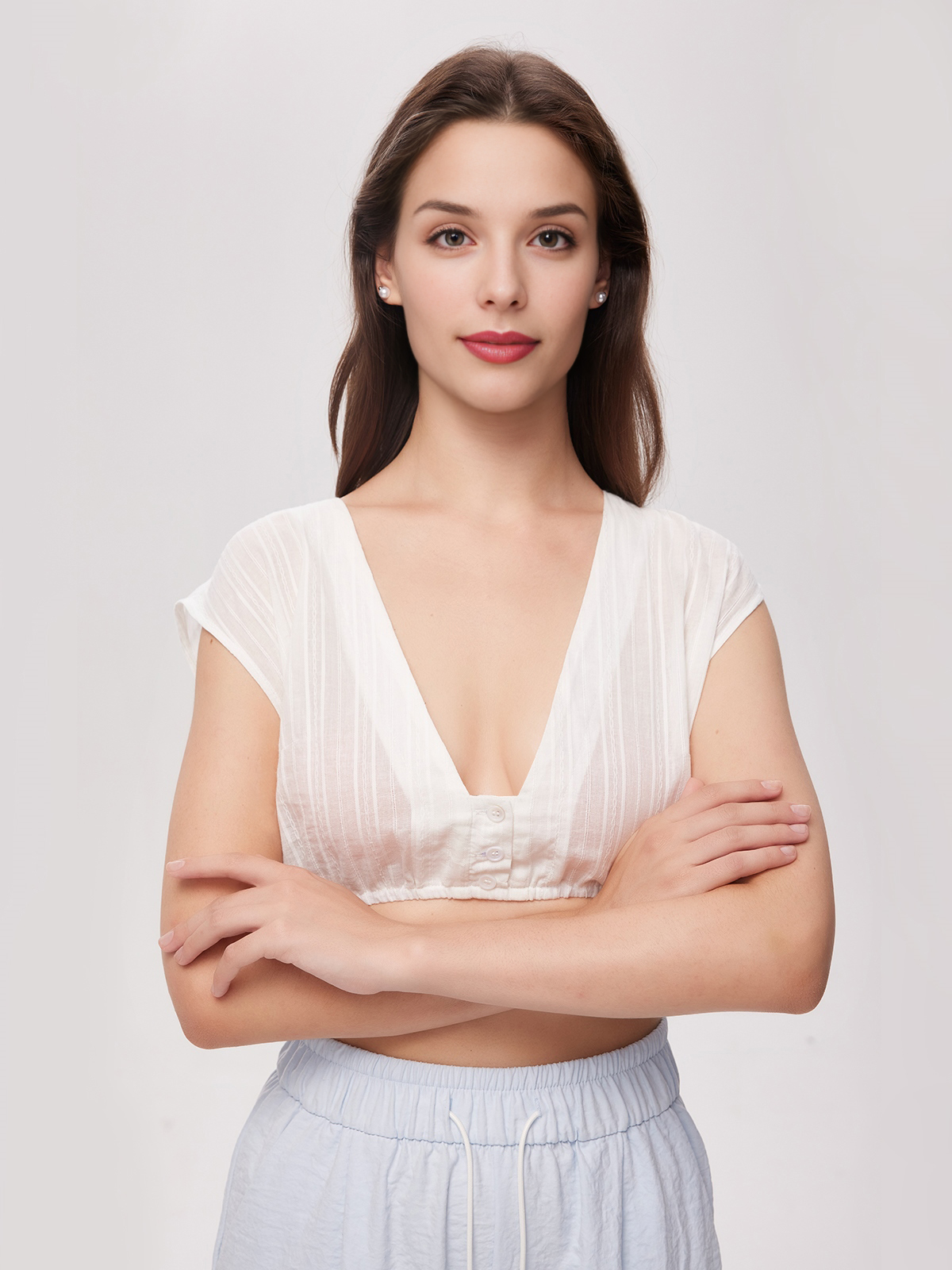 Dirndl in Weiß mit Spitzenbluse