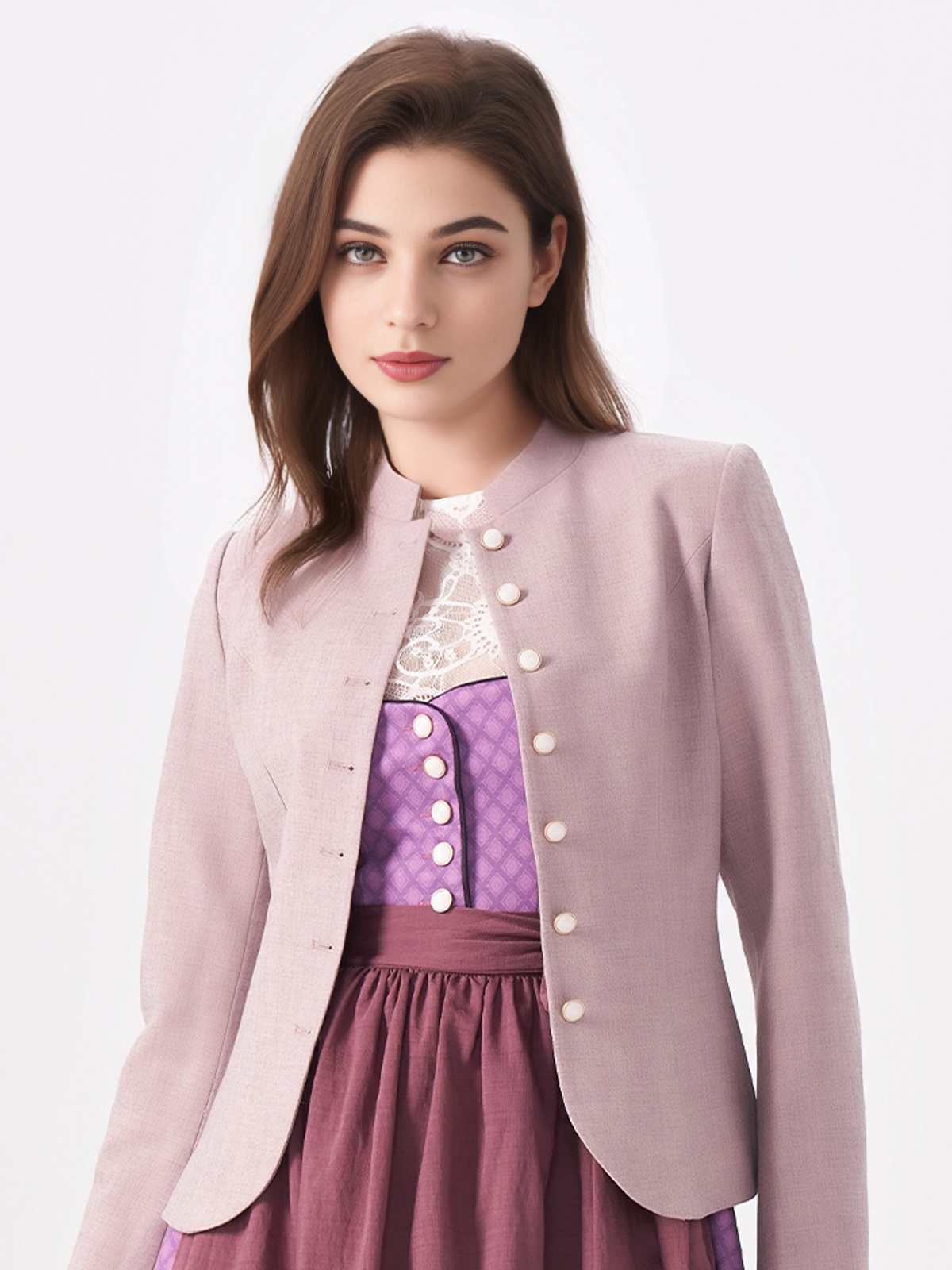 Dirndl kurz schwarz mit stilvoller Jacke