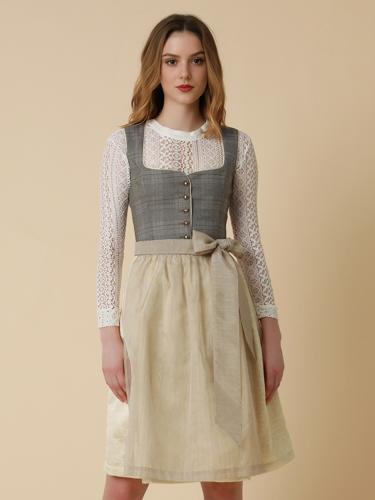 Elegantes graues Dirndl