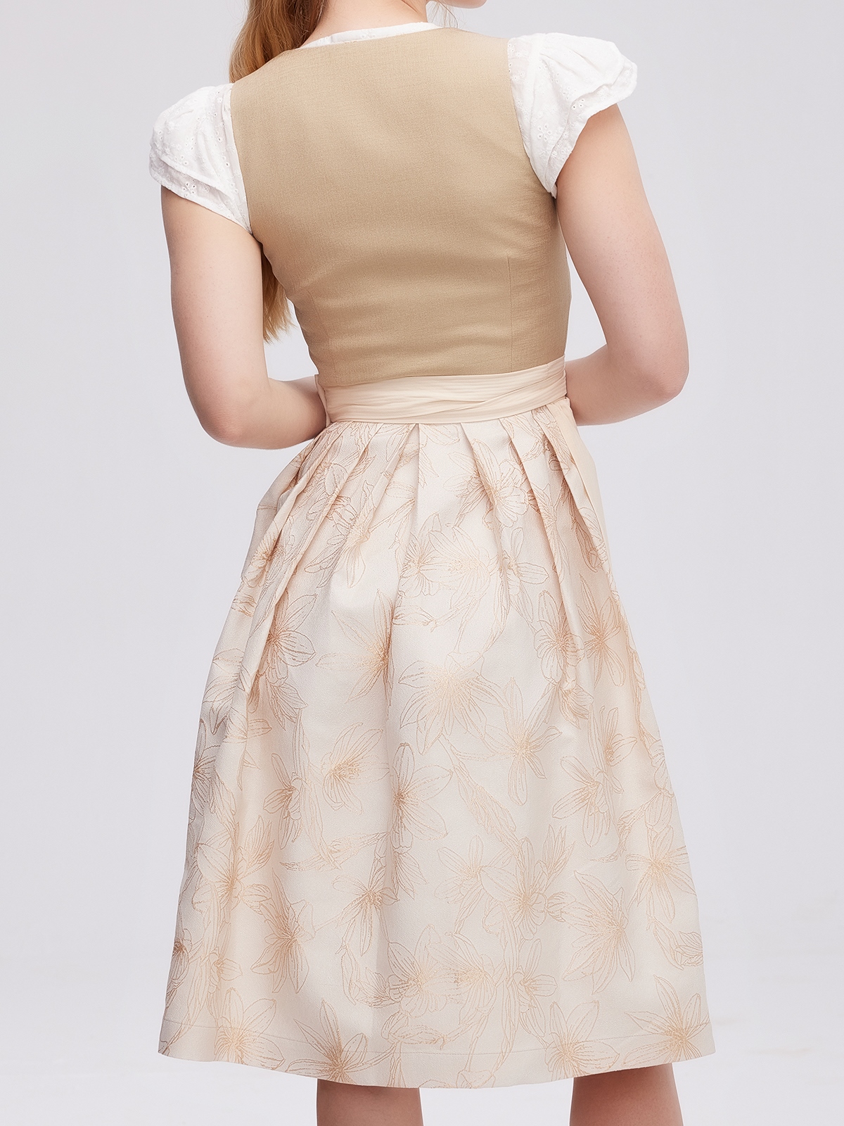 Dirndl mit Reißverschluss in Braun